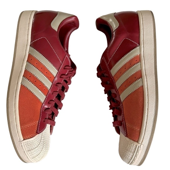 ADDIDAS RARE SUPERSTAR 1 SHELL TOE RED AND ORANGE SNEAKERS SIZE 11.5 - Picture 3 of 13